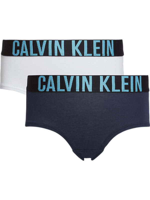 6: Calvin Klein 2-pak Hipster Black Iris/ White Pige - Legekammeraten.dk