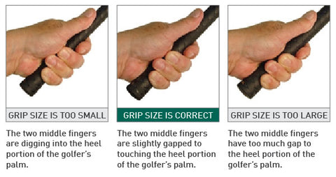 golf grips hand size