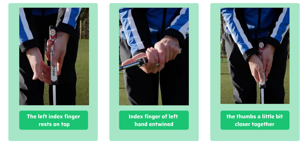 Reverse Overlap Putting Grip