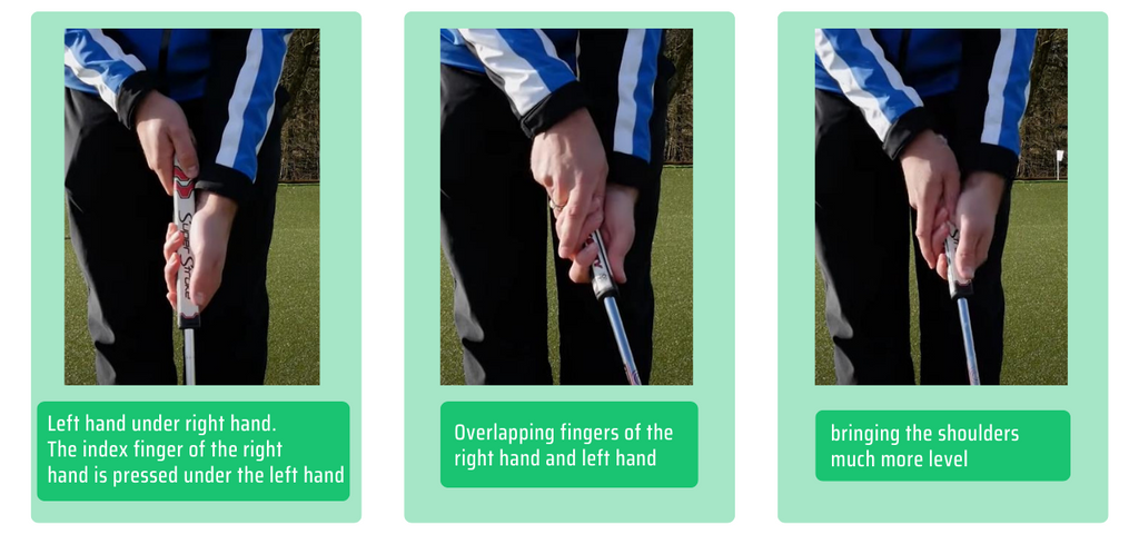 Cross-Handed Putting Grip