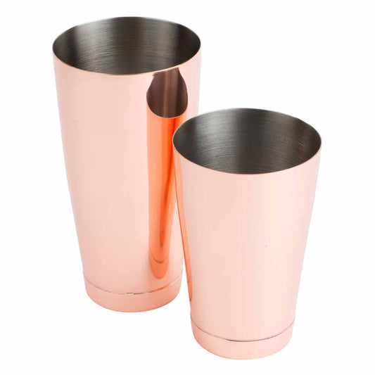 Bar Lux 1 oz / 2 oz Copper-Plated Stainless Steel Jigger - Japanese Style - 1 Count Box