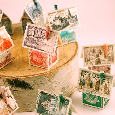 Tiny stamp houses