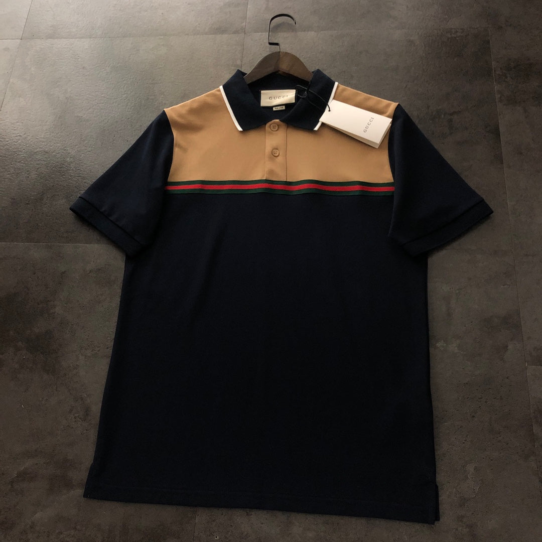 Gucci 23ss Classic three-color lapel POLO shirt – Discountusps