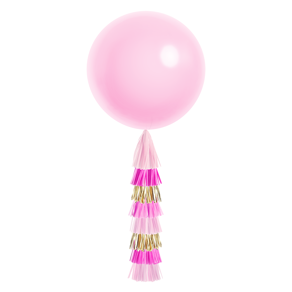 Jumbo Confetti Balloon & Tassel Tail - Tropical