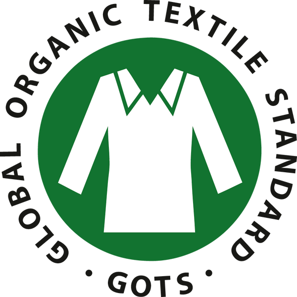 Logo des GOTS-Zertifikats - Zertifizierung von Fair Wear-zertifizierter Bio-Baumwolle