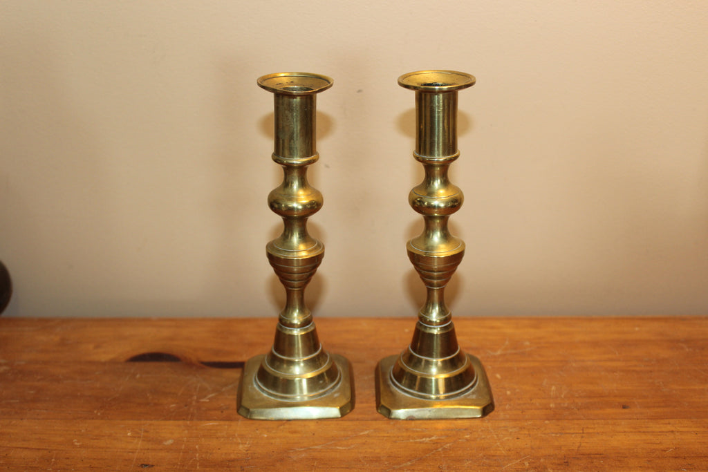 Pair of Vintage Brass Candle Sticks