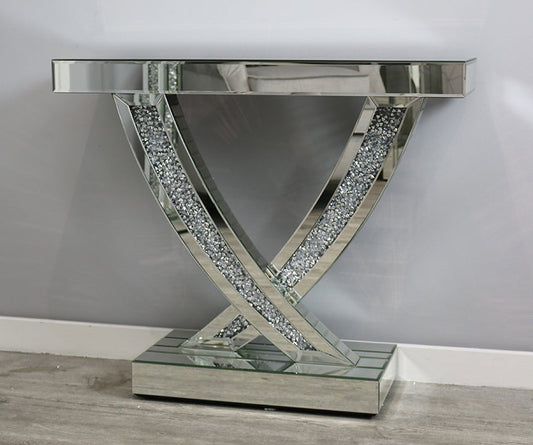 Crushed Diamond LV Console – F I INTERIORS