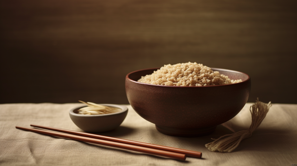 bowl of brown rice with chop sticks - 7 Super Foods That Help You Lactate