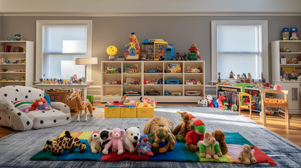 playroom with infant toys