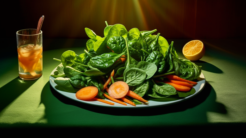 spinach and carrot salad - 7 Super Foods That Help You Lactate