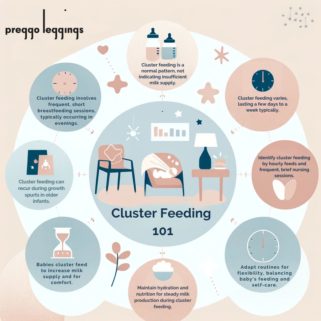 Preggo Leggings Cluster Feeding Infographic