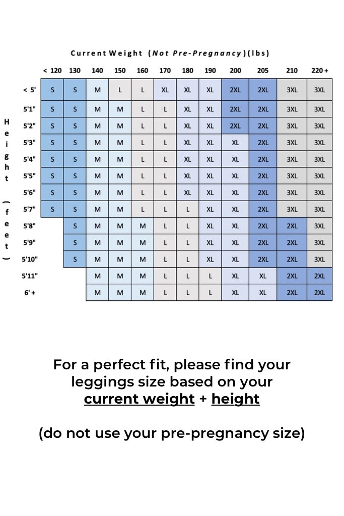 Sizing Chart – Preggo Leggings