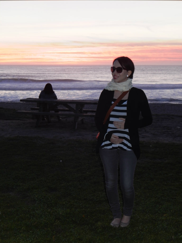 [MTHRSHIP: Pregnancy Q&A With Andrea Snow] - [Andrea Snow enjoying Sunset by the beach]
