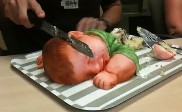 [Baby Shower[ Epic Fails: Disaster Cakes That Will Make You Cringe] - [Slicing The Baby Cake]