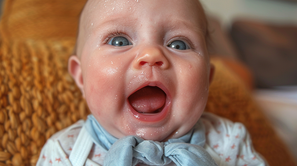 baby with tongue out needing tongue-tie release