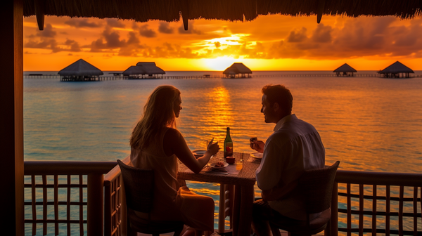 [The Ultimate International Babymoon Destinations for 2023] - [Couple watching sunset]