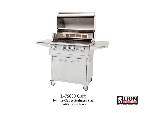 40-Inch Natural Gas Grill L90000 with Refrigerator and Door and Drawer  Combo and Drop-in Sink with and 5 in 1 BBQ Tool Set | Lion Premium Grills