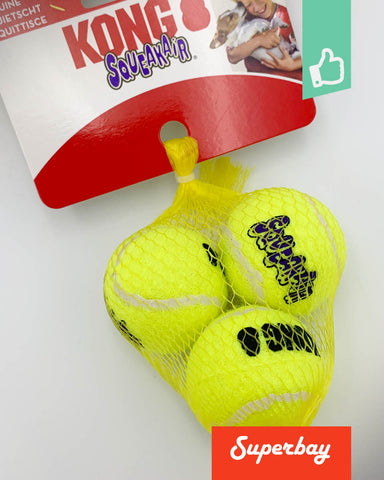 thema Canada Sluit een verzekering af KONG SqueakAIR 3-pack: Kleine Tennisballen met PIEP (⌀ 4.5cm)