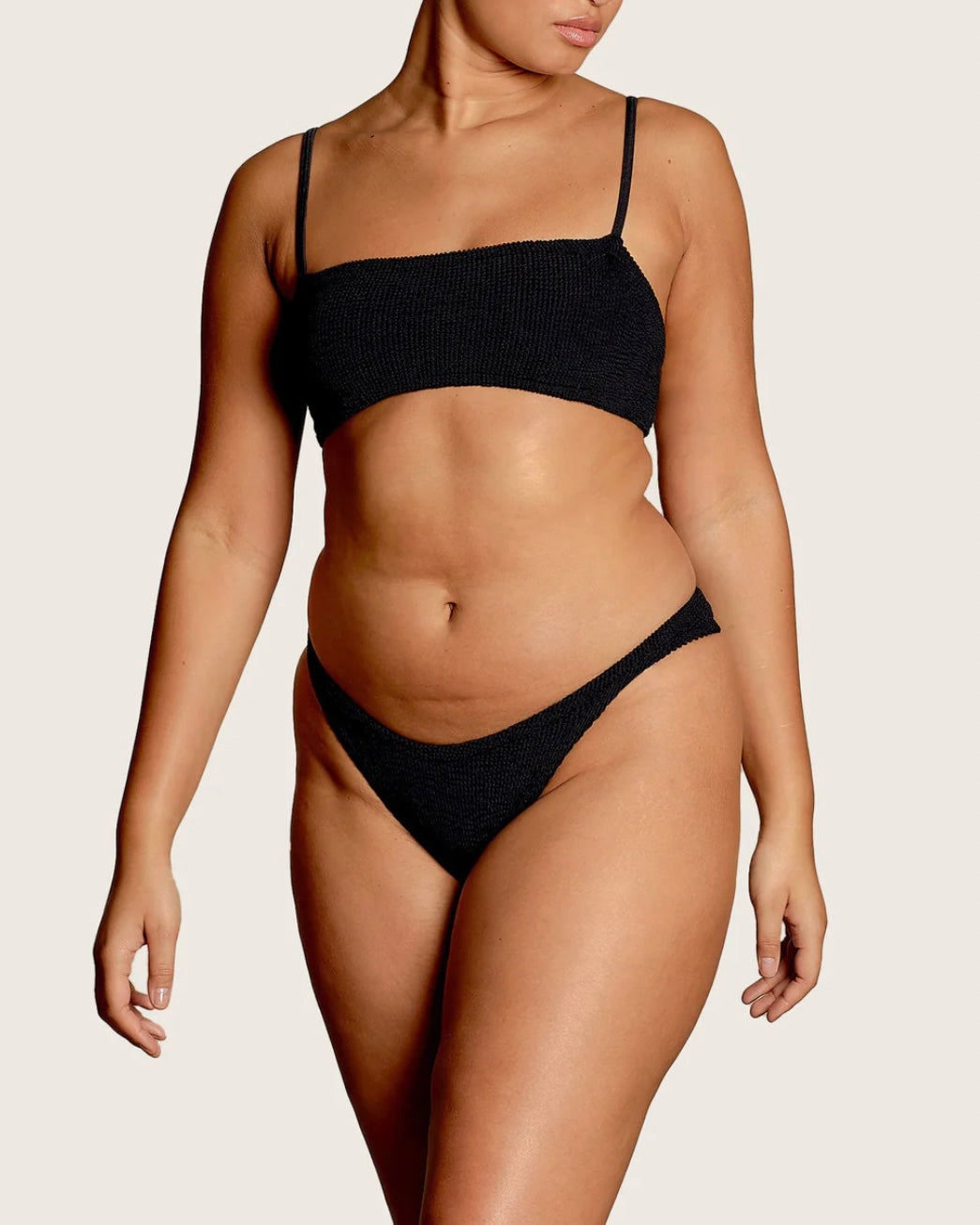 Ujena Swimwear - BLACK SHEER FESTIVAL STRING BIKINI This black String Bikini  is sheer lace on the top only, for a peek-a-boo look. www.ujena.com