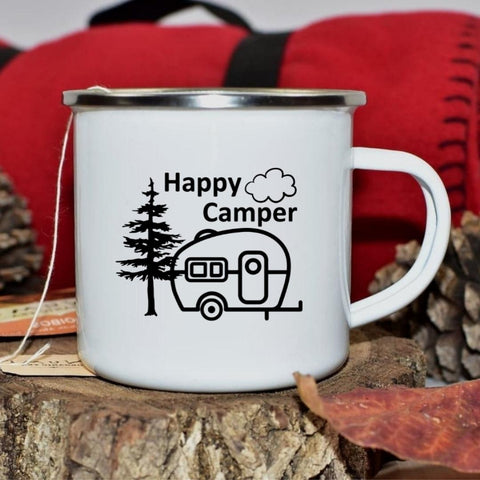 happy camper camping mug by Namastay Nature