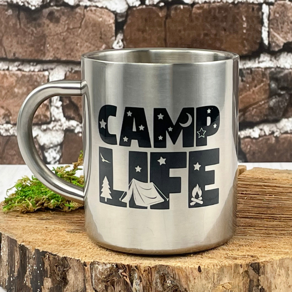 Mug, Bates Double Wall Camper Metal Mug 16oz