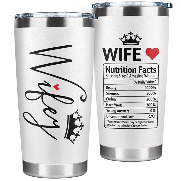 20oz Tumbler Gifts for Wife - Never Forget That I Love You Birthday Gifts  for Wife & Gifts for Her For Anniversary - Mothers Day Gifts From Husband -  Wife Birthday Gift