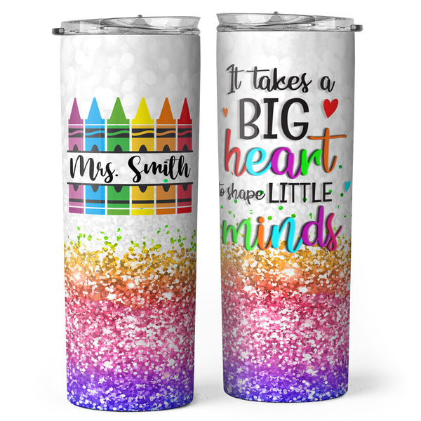 Teacher Gift Tumbler With Straw Fast Shipping It Takes A Big Heart to  Change Little Minds Tumbler Teacher Appreciation Teacher Gifts 