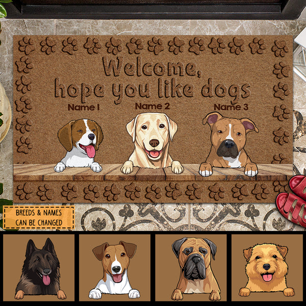 Hope You Like Big Ass Dogs Personalized Dog Doormat, Gift For Dog Love -  roadsir