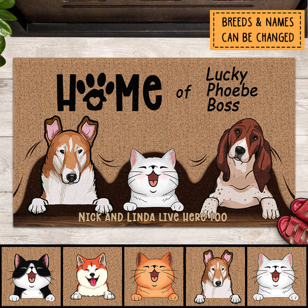 Personalized Pets Doormat - Up to 6 Pets - Decorative Mat - Custom