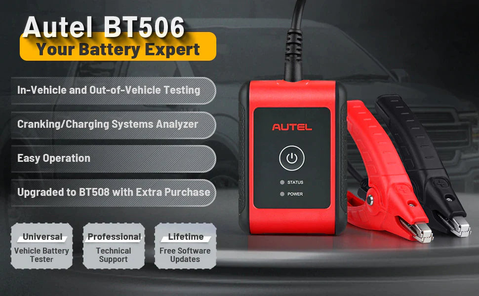 Autel MaxiDAS DS808S-BT Battery Test with BT506