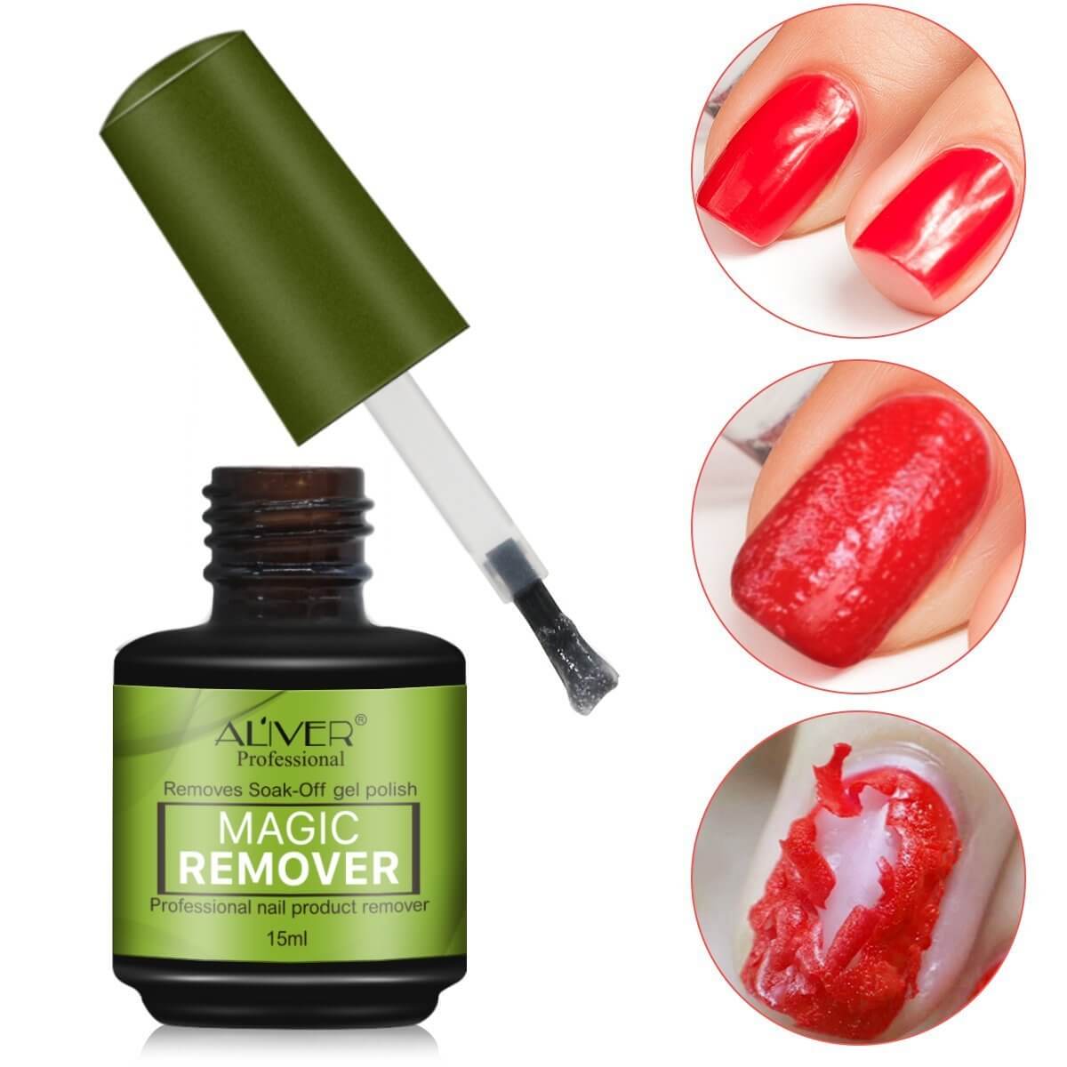 Aliver Nail Polish Remover Quick Professional for Natural, Gel, Acryli ...