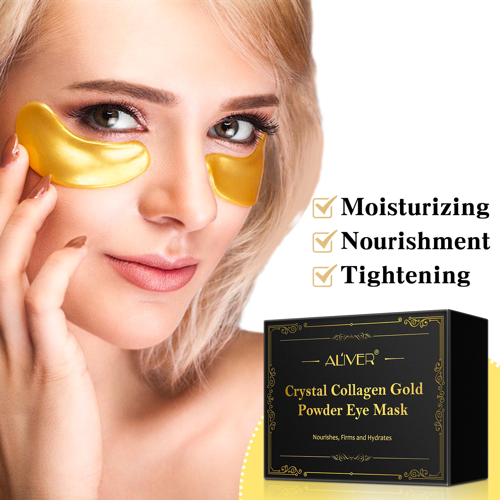 Aliver Gold Under Eye Mask 24k Aliver Beauty 1853