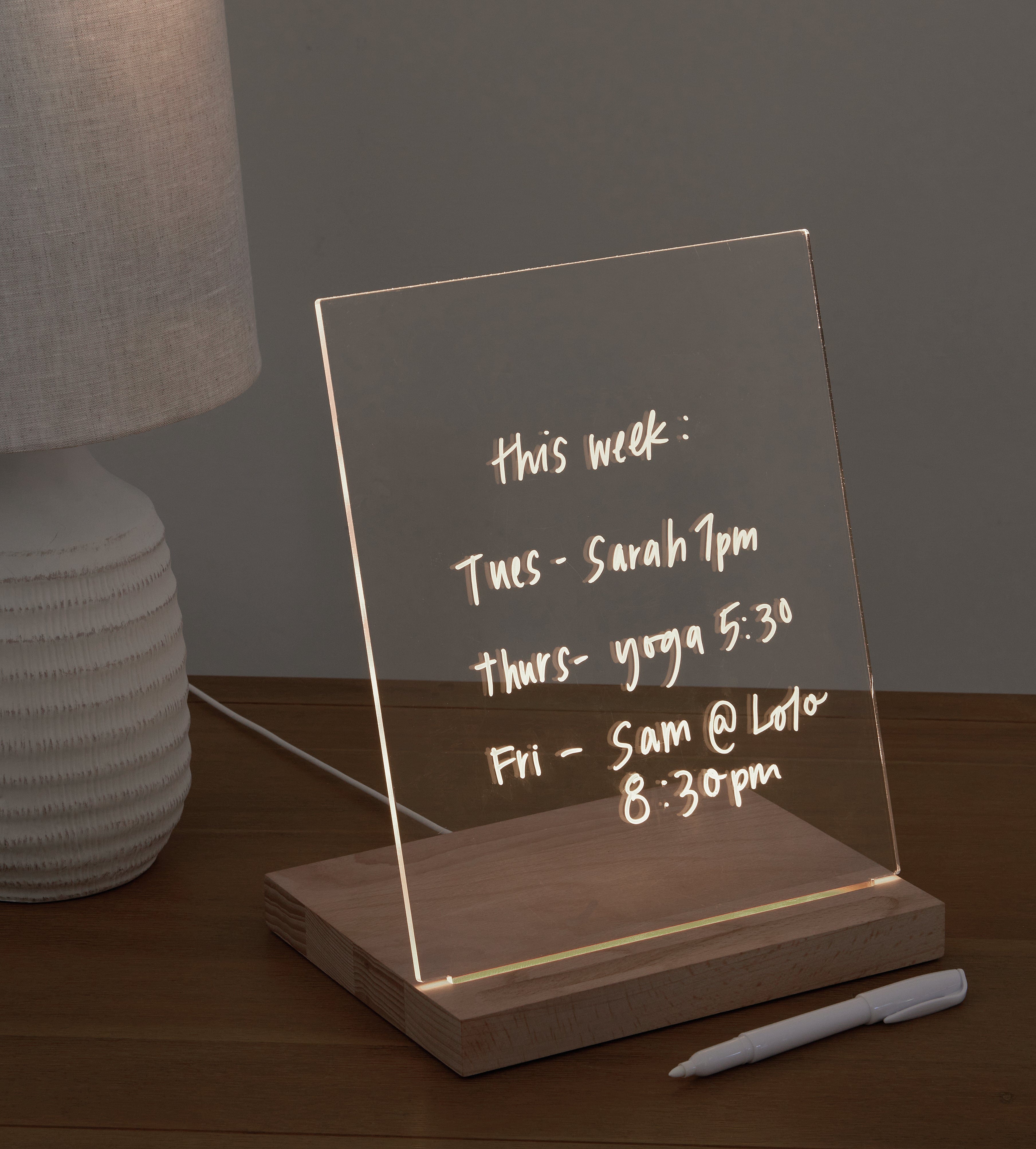 Acrylic Lit Memo Tablet