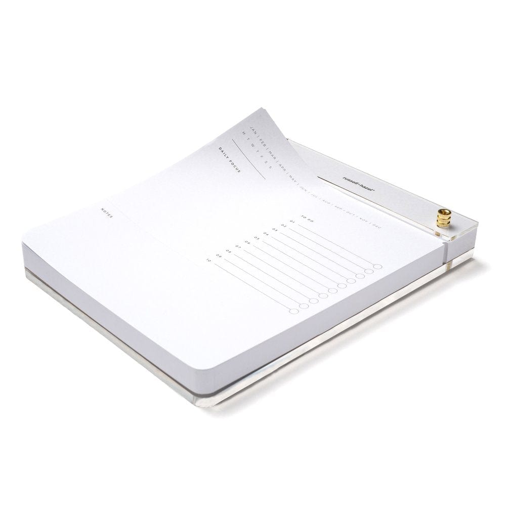 Jotter Note Card & Acrylic Tray Set Charcoal - russell+hazel