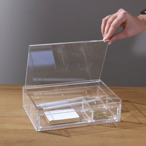 Betuttelen scheuren Zending Clear Acrylic Flip Box - Medium 9.5" x 6.5" x 2.5" (98147) | russell+hazel