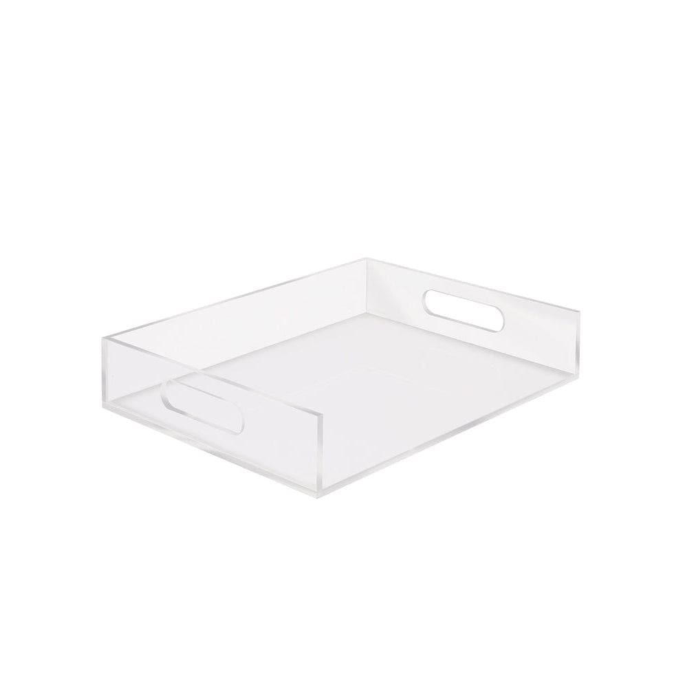 Clear Acrylic Stackable Side Loading Letter Tray + Storage Drawer, 12.5 x  10.5 x 3.75 (31385)