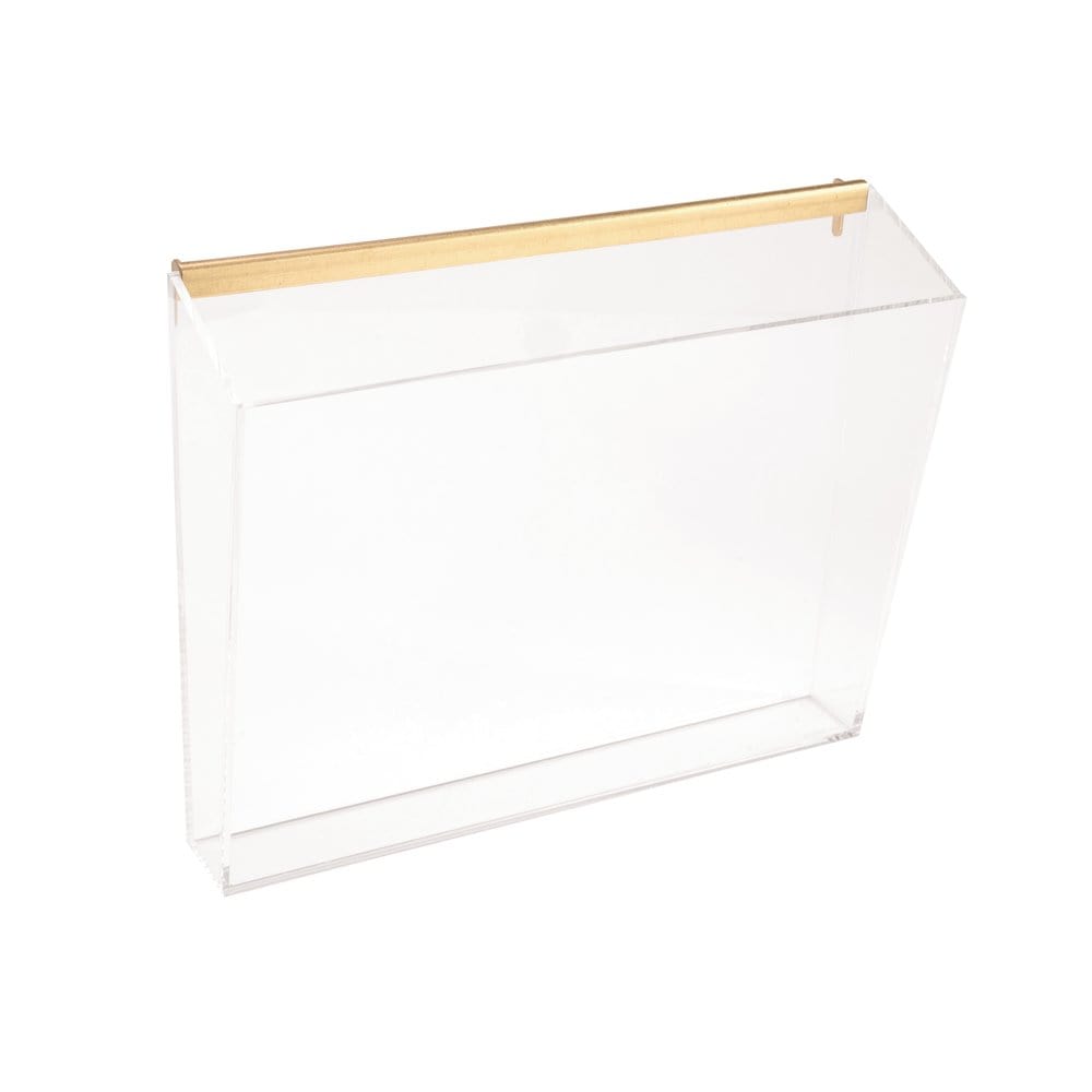  russell+hazel Acrylic Easel Display, Clear, 4” x 6” x 6” :  Office Products