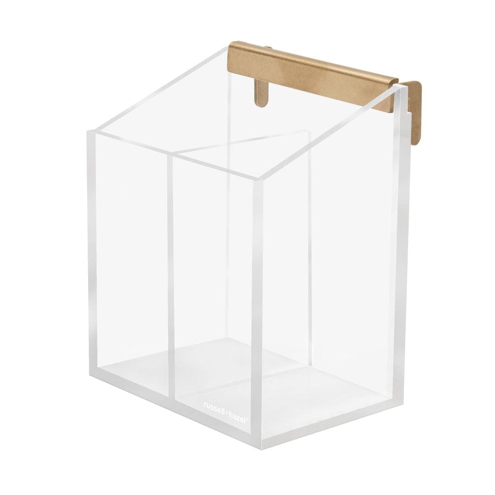  russell+hazel Acrylic Easel Display, Clear, 4” x 6” x 6” :  Office Products