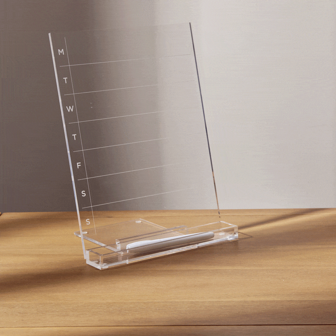  russell+hazel Acrylic Easel Display, Clear, 4” x 6” x 6” :  Office Products