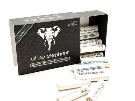 White Elephant Natural Meerschaum Box da 40 filtri 9mm – Floppypipe