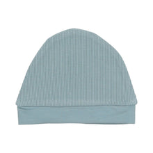 Load image into Gallery viewer, Cuddle &amp; Coo Blue Ribbed Pocket Stretchie + Beanie