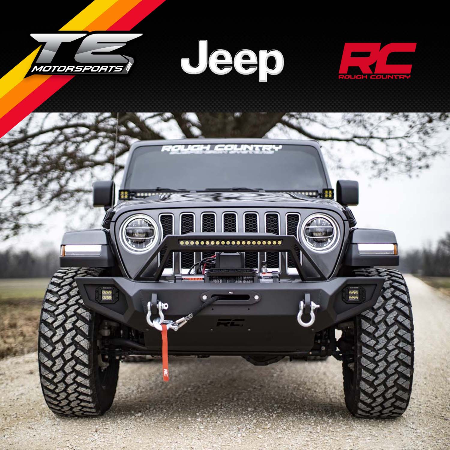 Rough Country FRONT WINCH BUMPER JEEP GLADIATOR JT/WRANGLER JK & JL – TE  Motorsports