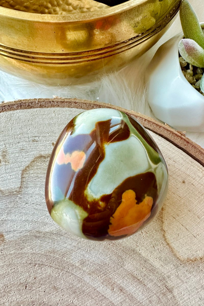 Polychrome Jasper Palm Stone 002