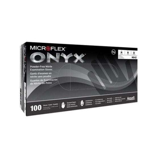 Microflex Midknight Black Nitrile Gloves - 100 per Box - Medical Warehouse