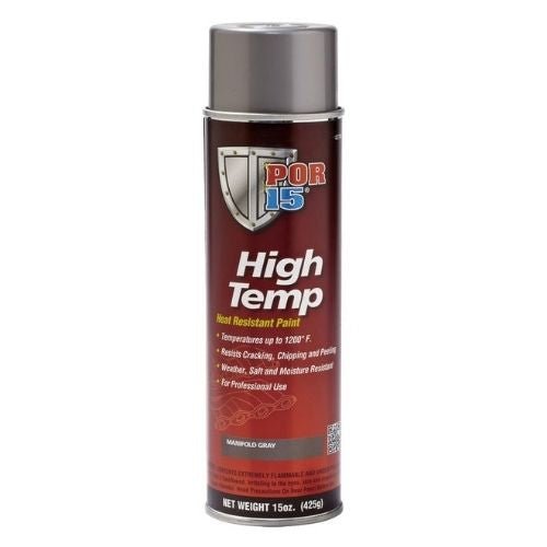 POR-15 44118 Black High Temperature Paint Flat - 15 fl. oz.