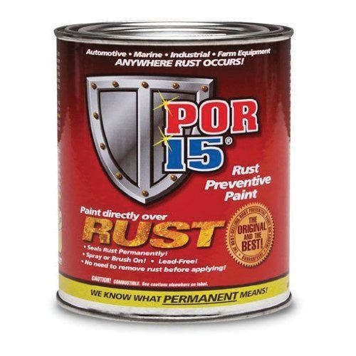 POR 15 45404 Semi Gloss Black Rust Preventative Paint - Quart - Paint Over  Rust!