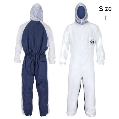 Nylon Spray Coverall with Hood COLAD WHITE Washable - Paint Spraying