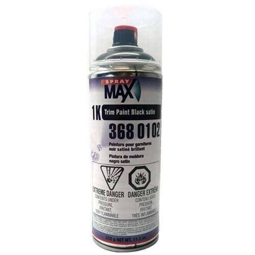 SprayMax® 3680102 1K Black Satin Trim Paint, 11.3 oz