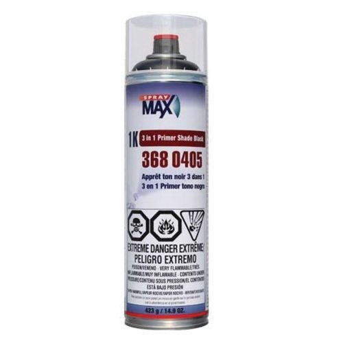 SprayMax 3680405 Black 3 in 1 Shade Primer, 14.9 oz Aerosol