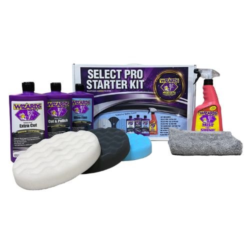 wizards Motorcycle Cleaning Kit - Cleaner, Quick Detailer, and Bug Remover  with Fiber Cloth and Detailing Bag 